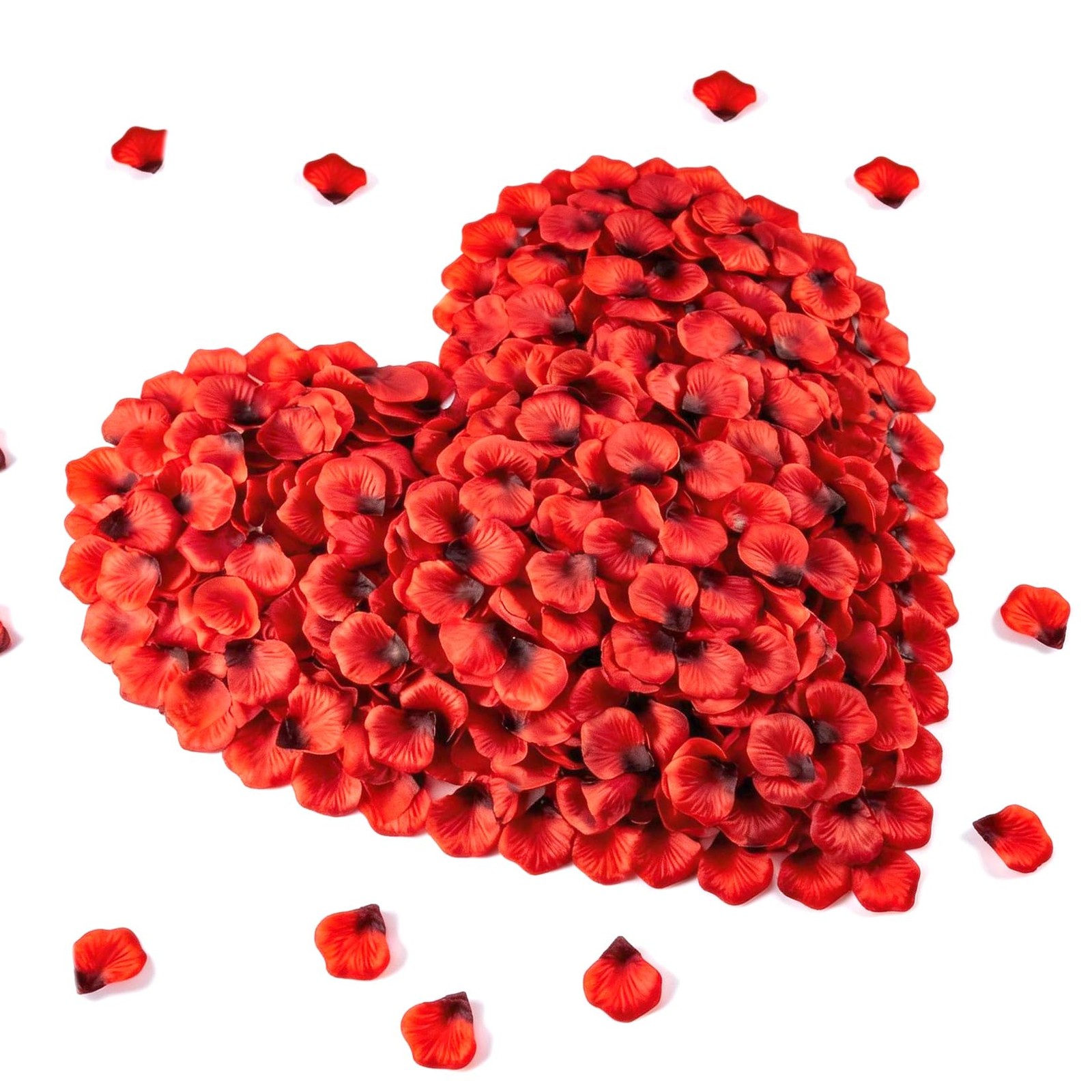 1200Pcs Artificial Rose Petals – Silk Fake Red Rose Petals for Wedding Bridal…