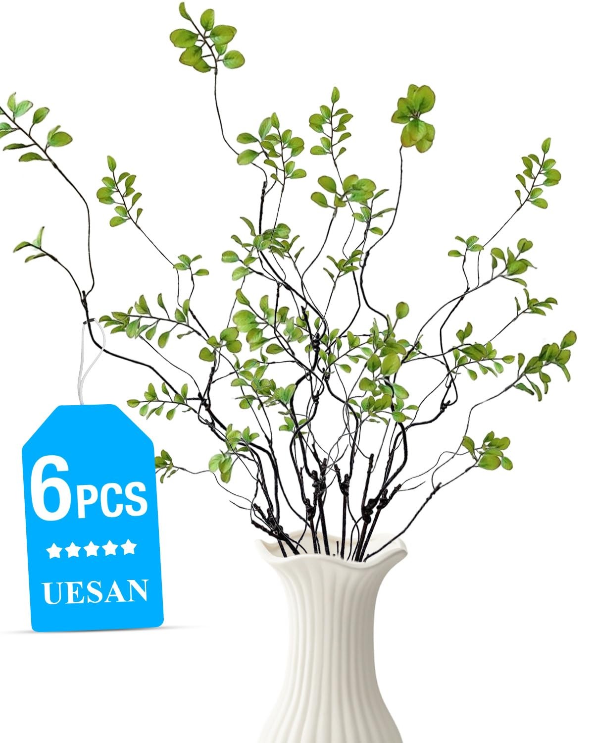 6Pcs Artificial Faux Branches for Vases, Tall Fake Faux Greenery Stems, Reali…