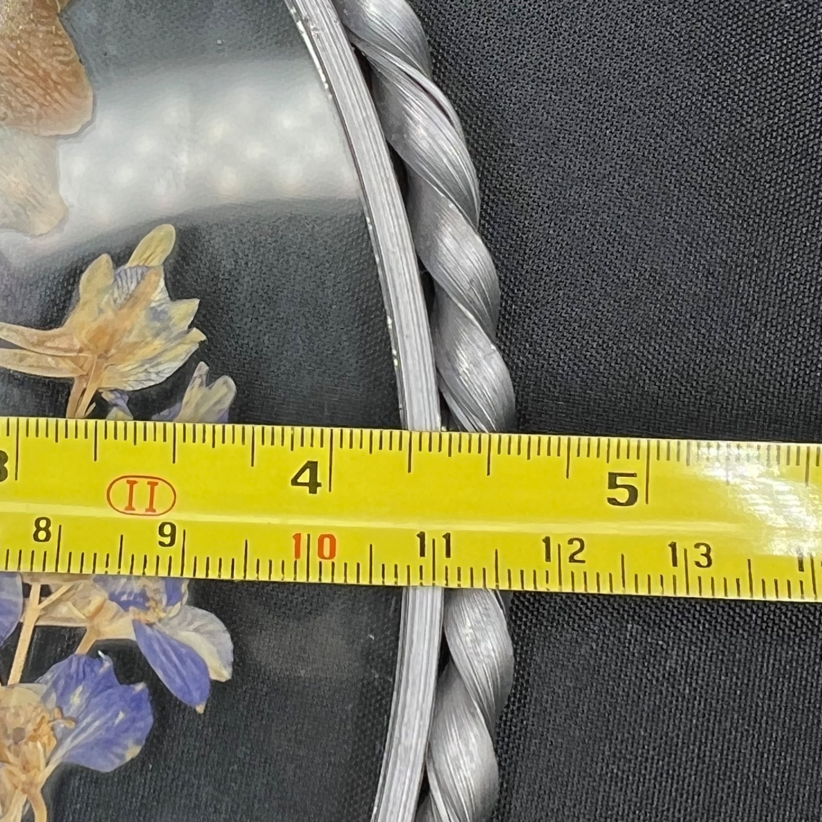 Vintage Lasting Impressions Real Dried Pressed Flowers In Glass Metal Frames (2)