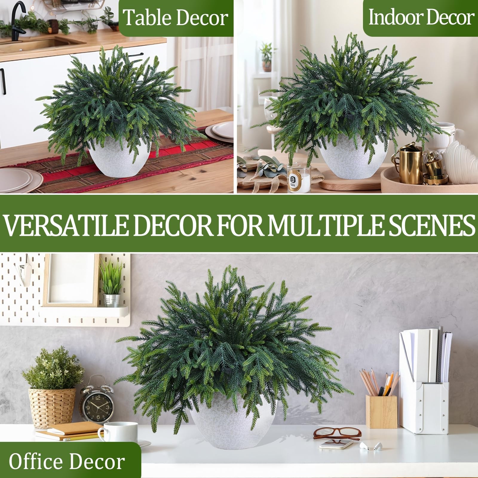 12 Pcs Pine Branches – Real Touch Artificial Pine Stems – Christmas Greenery …