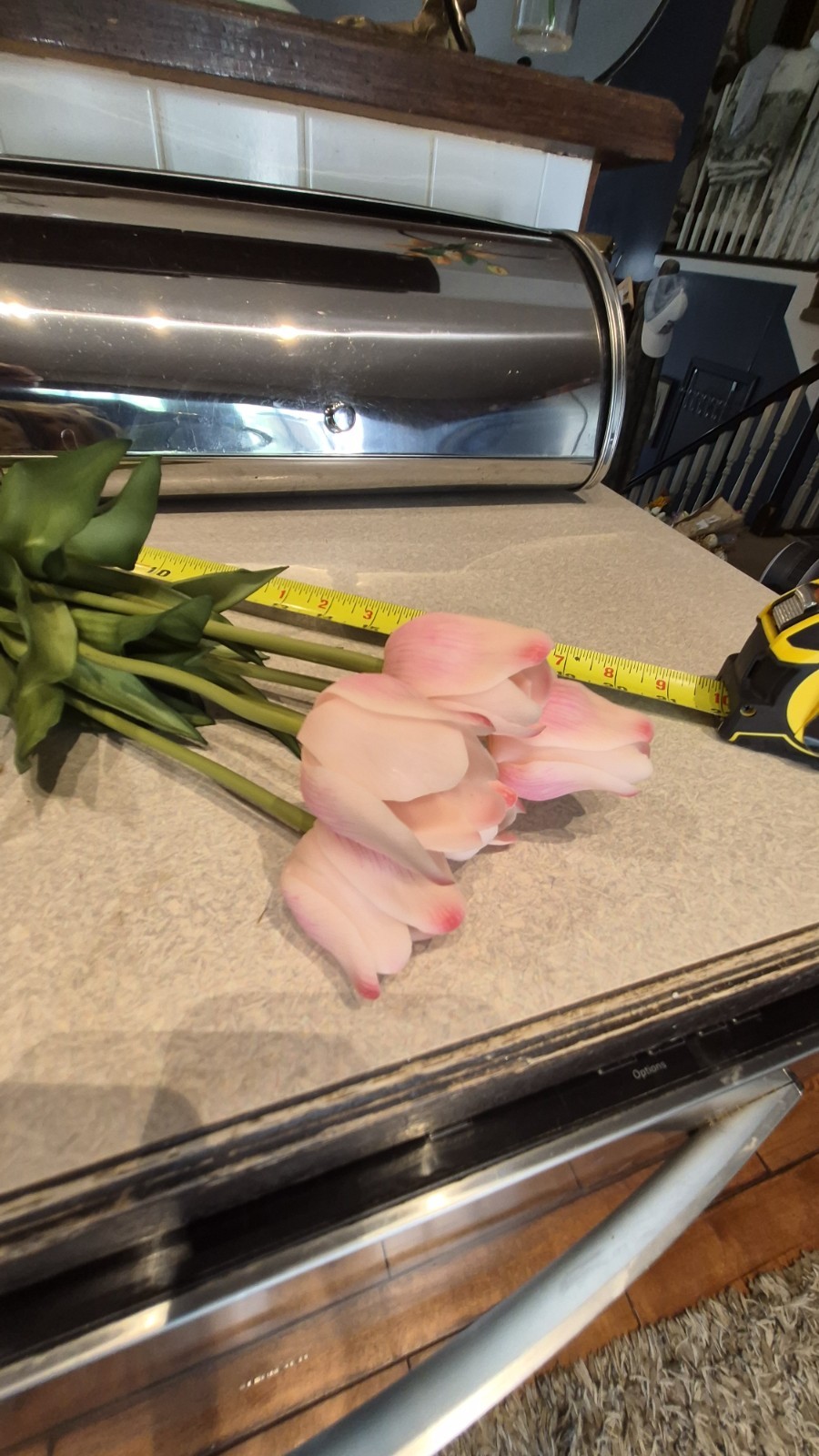 11” Vibrant Artificial 5-piece real look and feel Tulip Arrangement