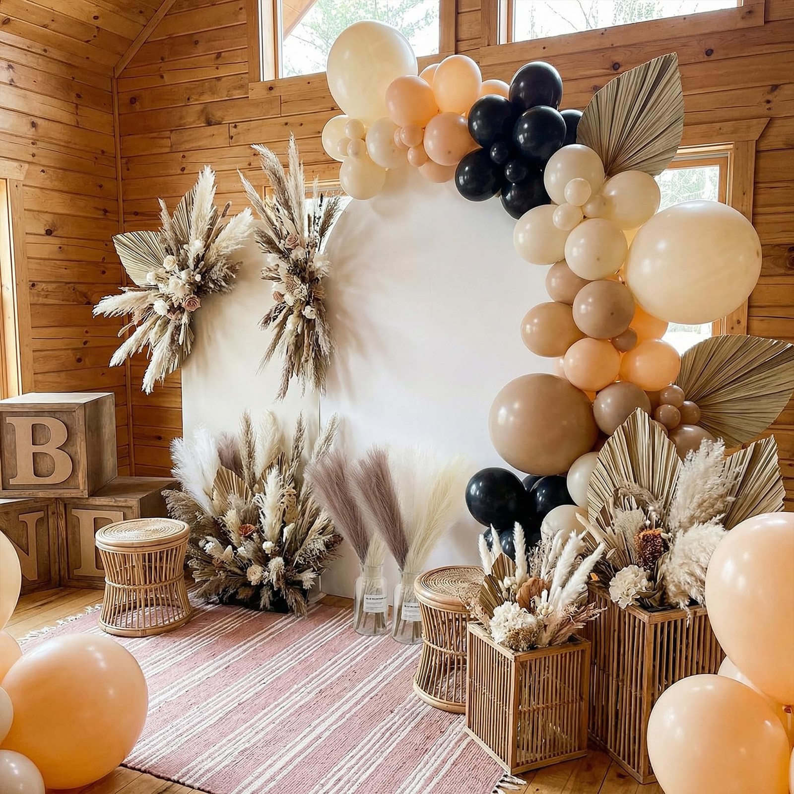 Faux Pampas Grass 9 Bunches 45 Stems 17.3 Inch Pampas Grass Decor 3 Colors Mi…