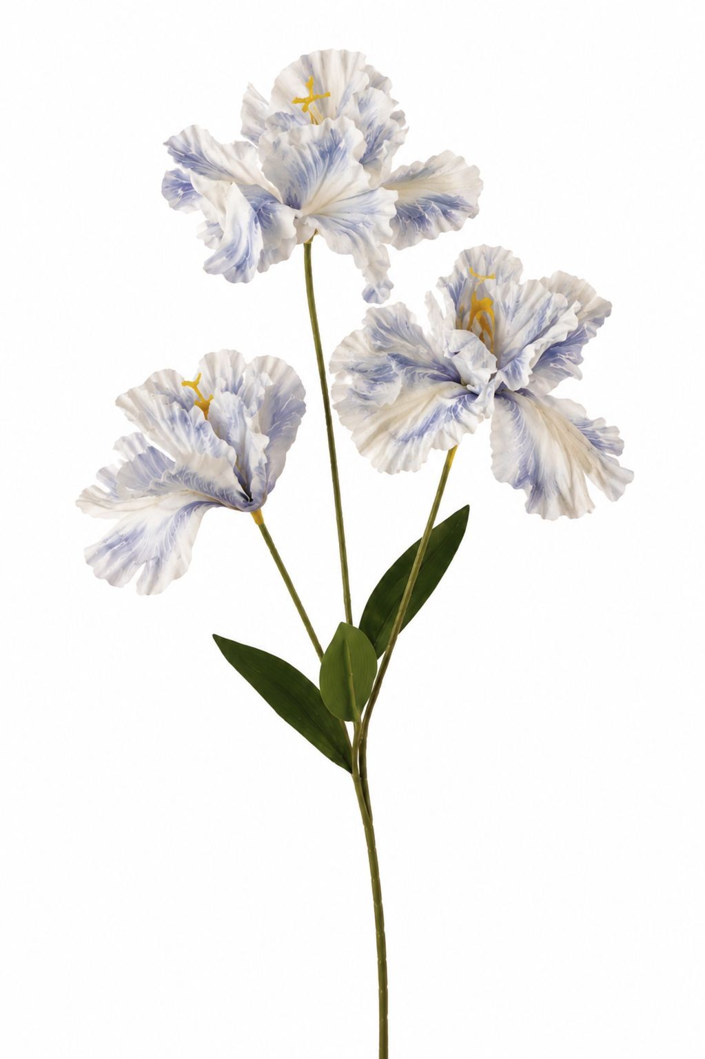 Luxury Faux Iris Stem Periwinkle Blue White Artificial Flower Wedding Floral Fre