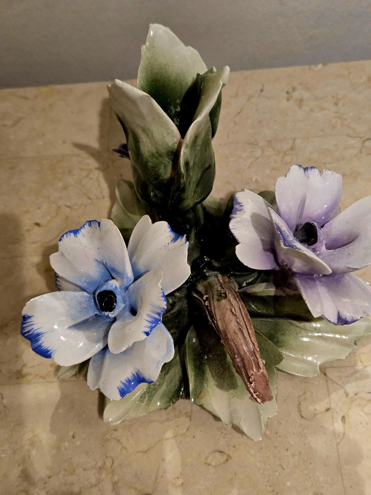 Capodimonte Italian Floral Bouquet, Porcelain,Original Floral Art,