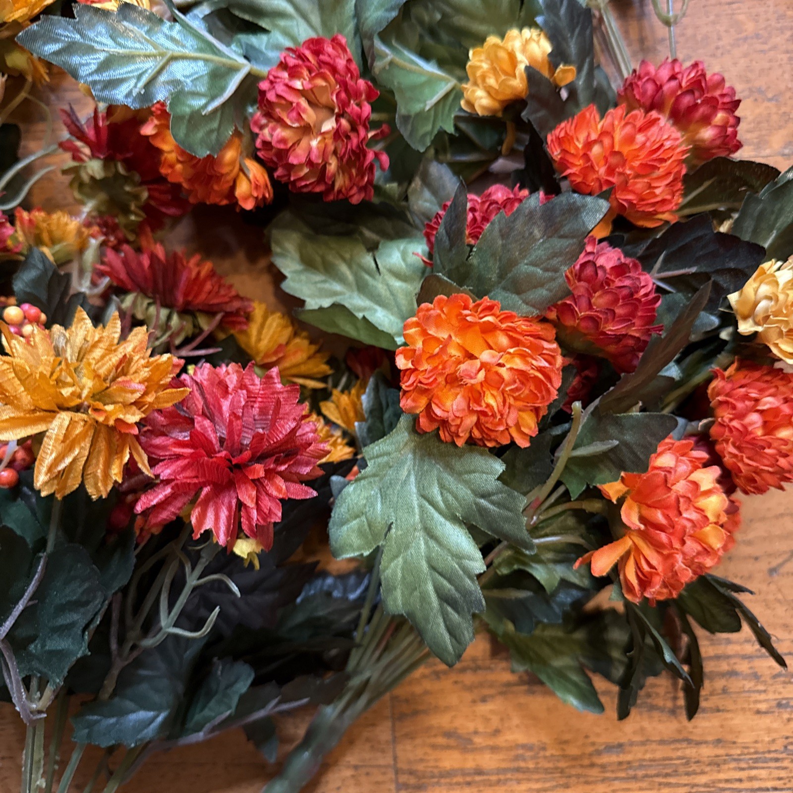Lot of 14 Fall Floral & Leaf Bouquets – Mums, Sunflowers, Berries – Wreath DIY