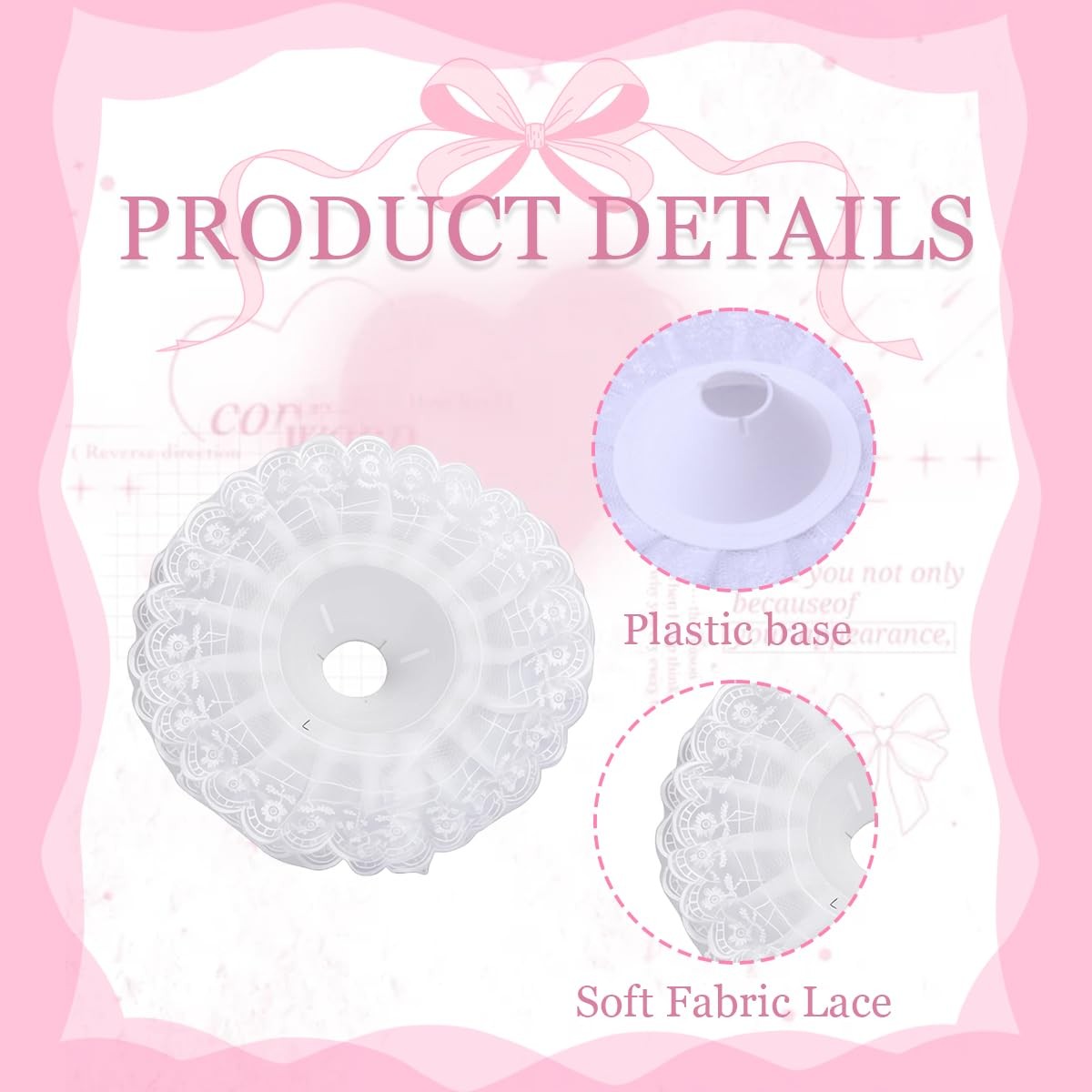 4 PCS White Lace Bouquet Collar Wedding Bridal Floral Holder Wrap DIY Decor