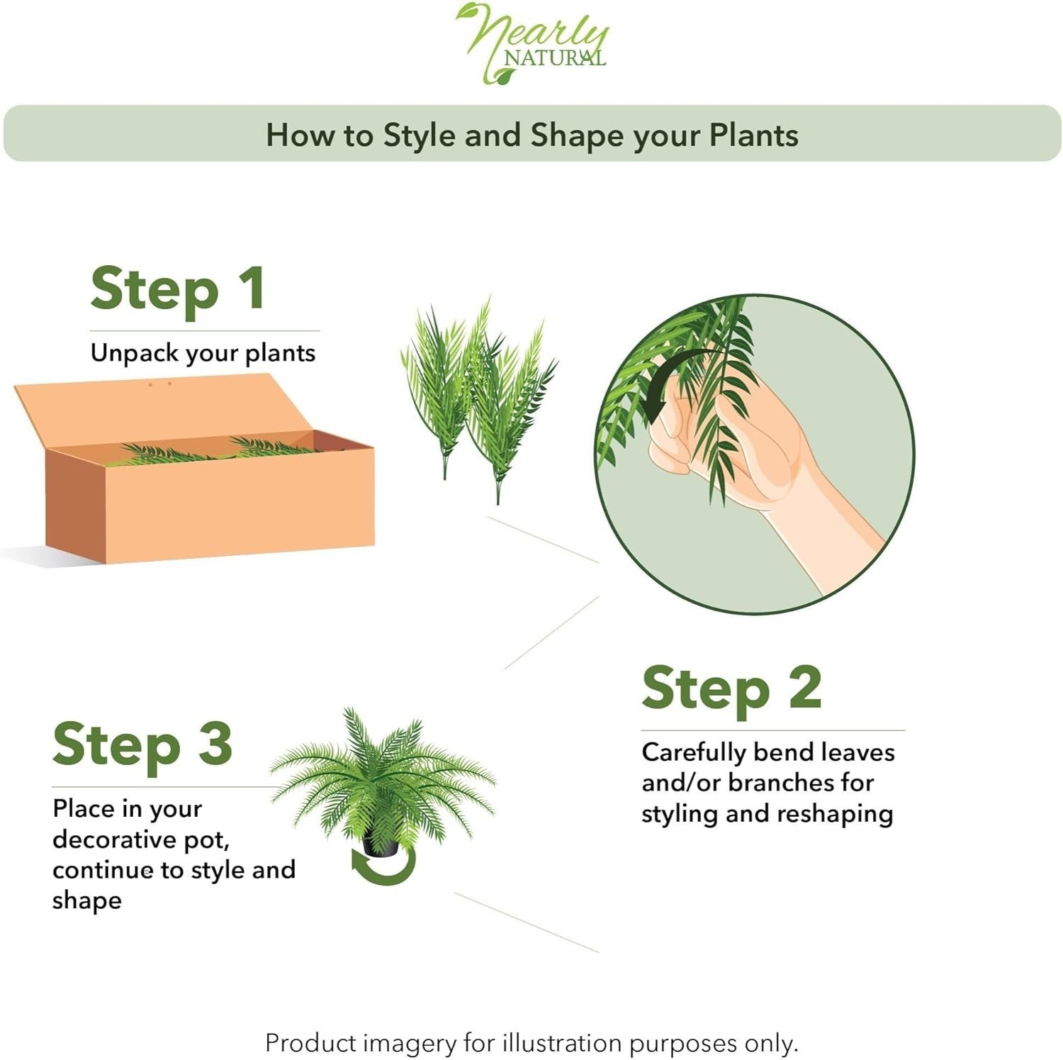 48″ Boston Fern Artificial Plant – Set of 2