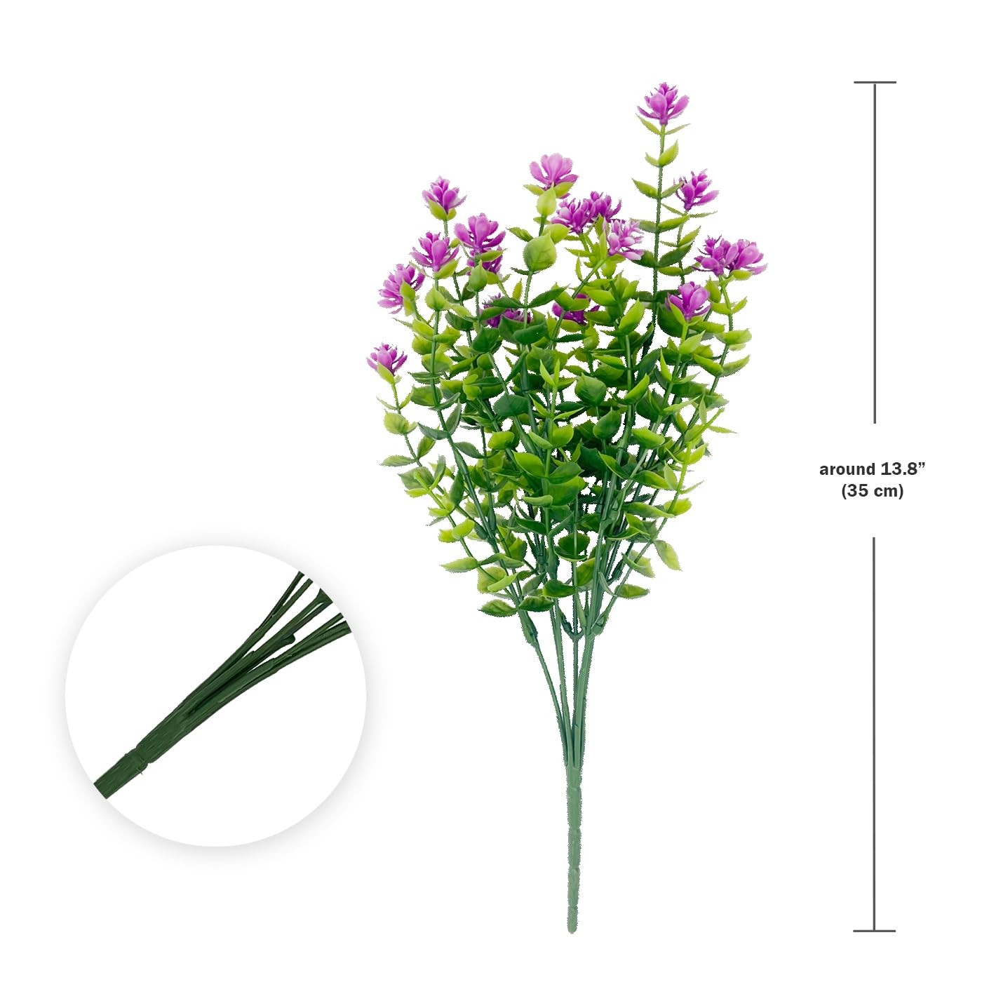 6 Bundles Artificial Flowers for Outdoors,UV Resistant Realisic Fake Plastic …
