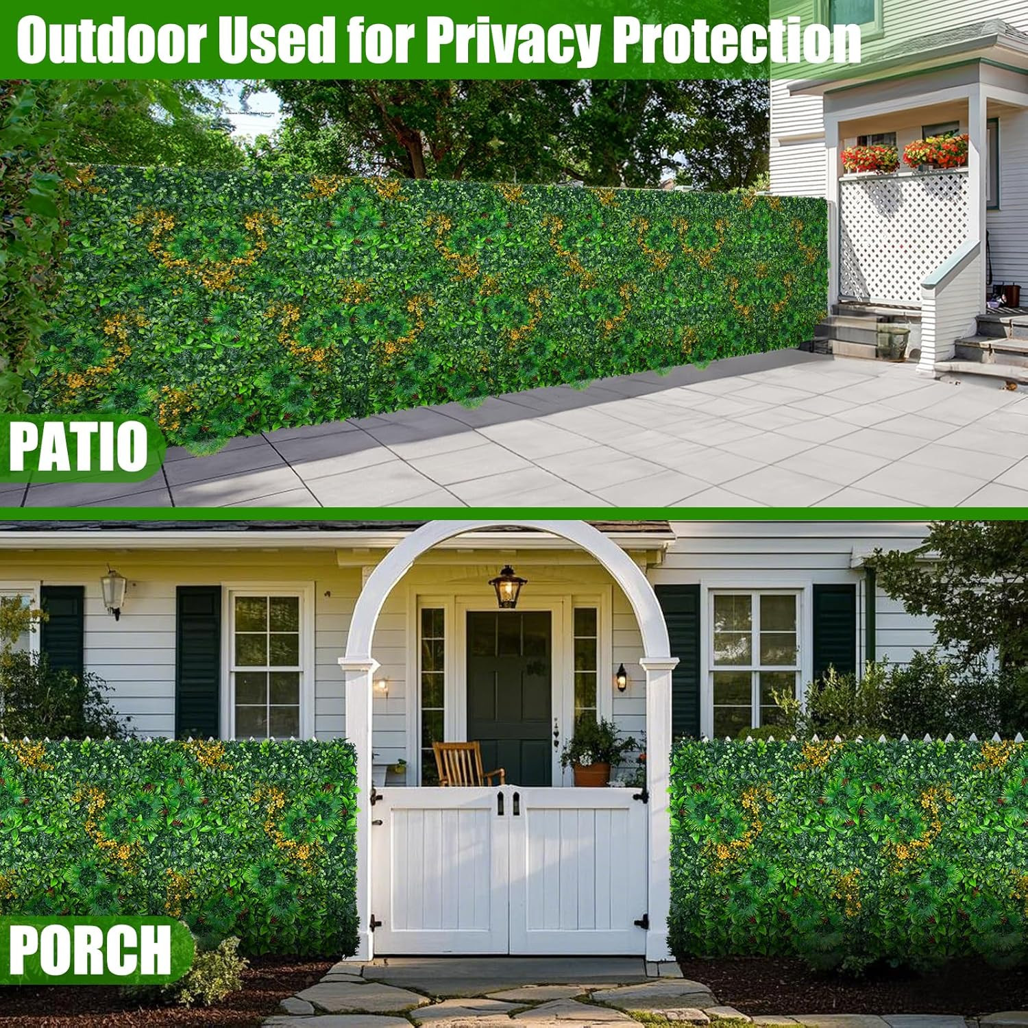 Artificial Grass Wall Panels with Tropical Leaves – 12 Pcs Green Decor