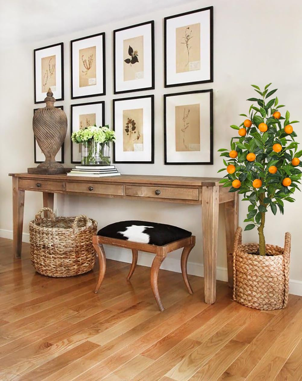 4Ft Artificial Orange Tree in Pot – Faux Indoor Plant for Home & Office Decor