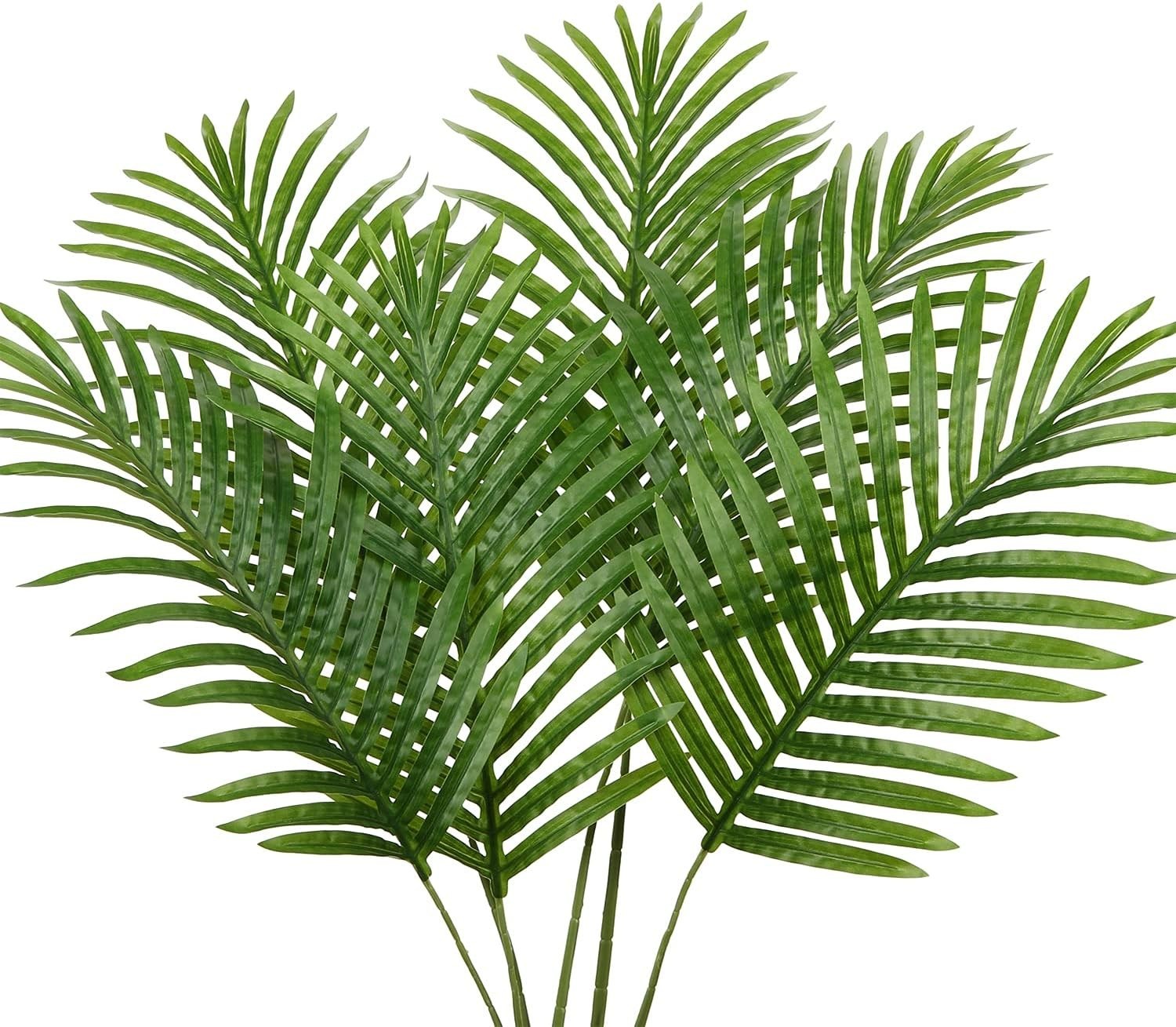 Large Artificial Palm Leaves 6PCS – 30” Faux Fronds for Floral & Event Decor