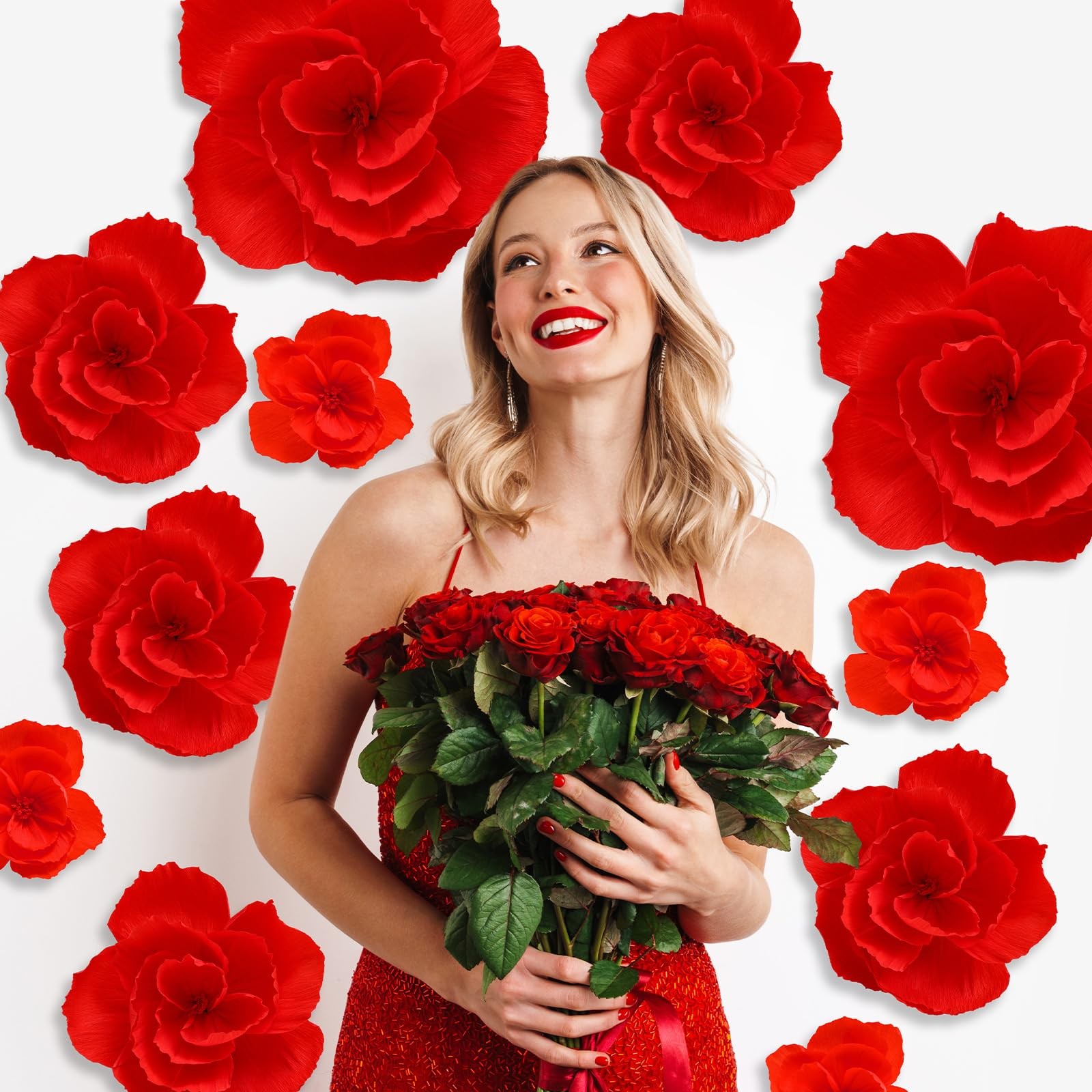 Giant Paper Flowers Artificial Large Paper Flower Decoration for Wall Art