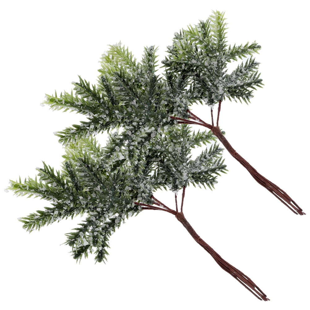2Pcs Simulated Pine Branches Assorted Color For Christmas And Home Decoration