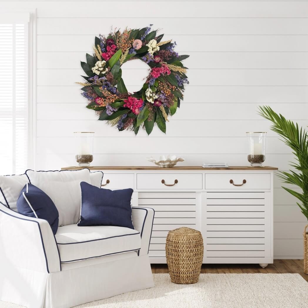 Andaluca Newport Fuchsia Floral Wreath