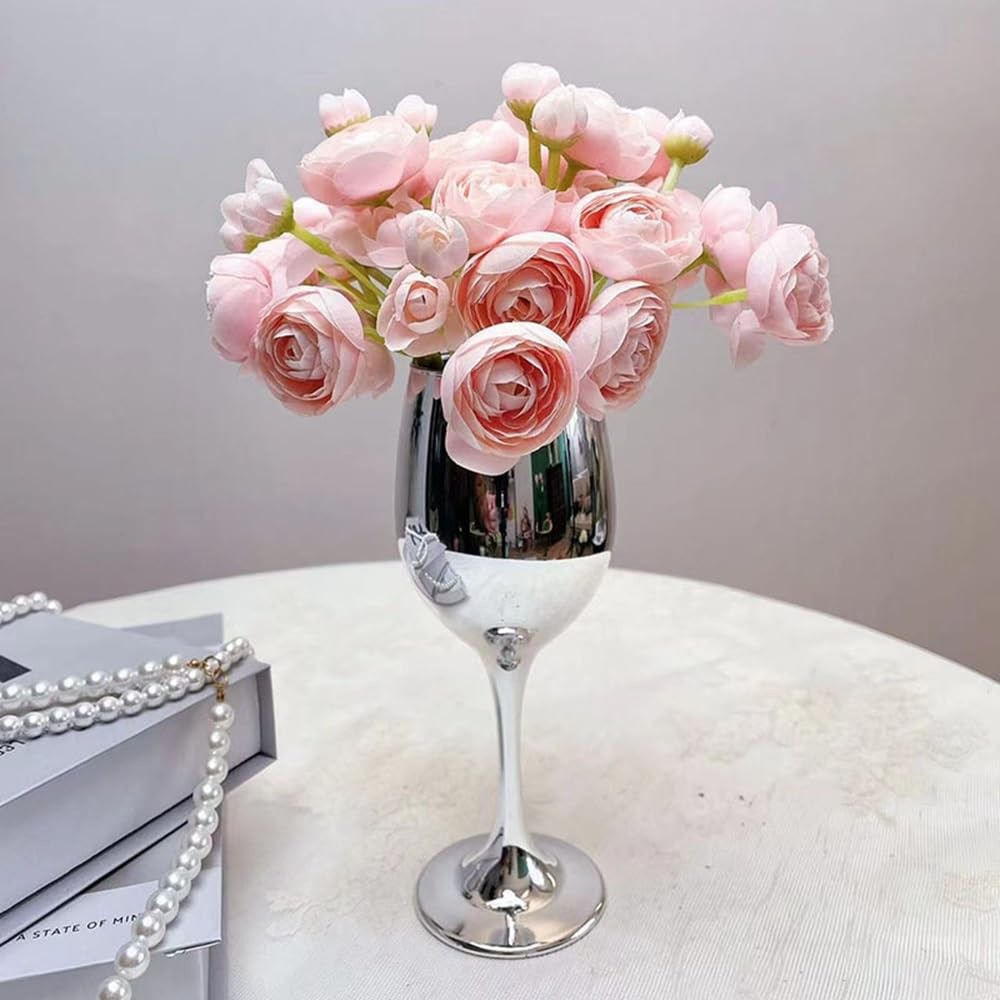 18Pcs Ranunculus Artificial Flowers Fake Wedding Flowers DIY Bouquets Home Decor