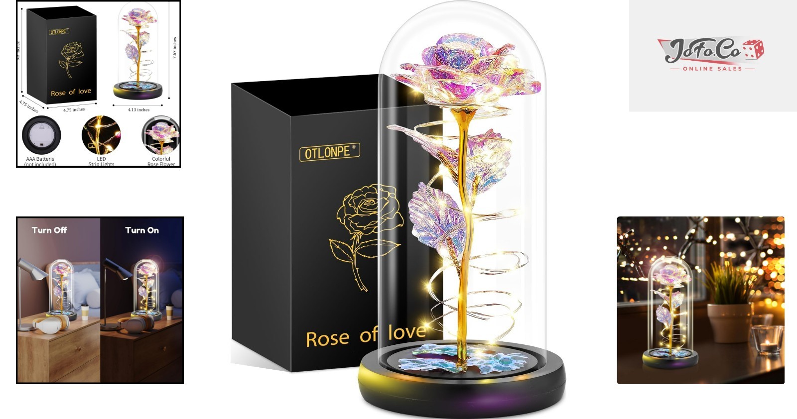 Elegant 7.9” LED Glass Rose – Perfect Gift for Birthdays & Anniversaries