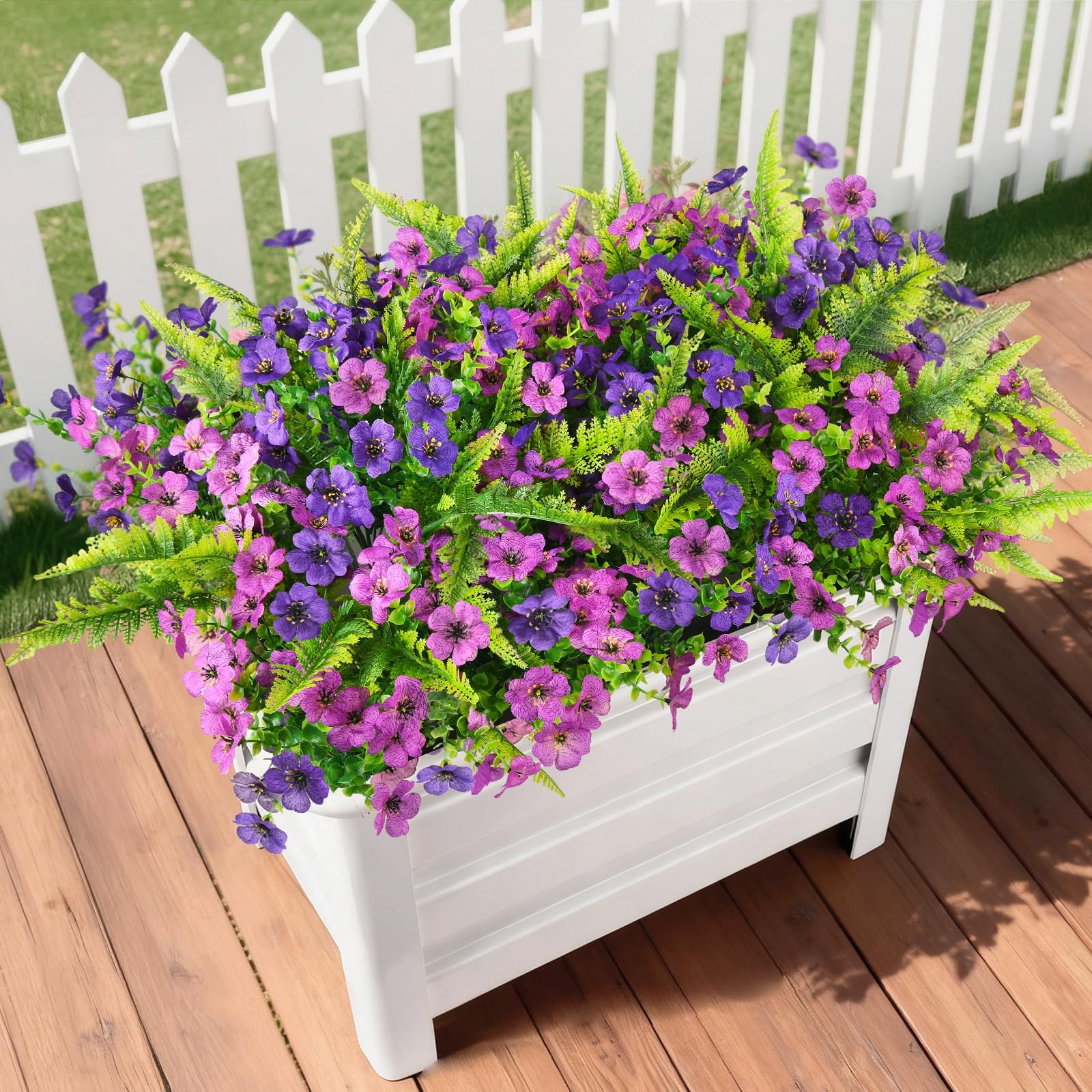 Artificial Flowers for Outdoors Faux Plants Fake Flowers Spring Summer Decora…