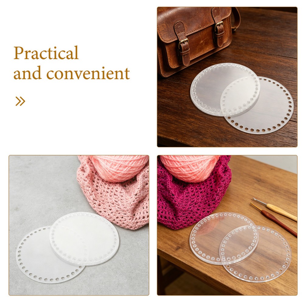 10Pcs Clear Acrylic Bag Bottom Shapers for Crochet DIY Durable Handcraft Boards