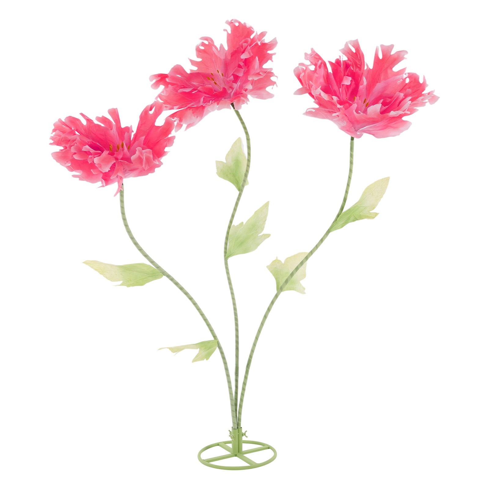 3 Head Artificial Chrysanthemum Flower Decor, Pink, 17.7-27.6 Inch Heads
