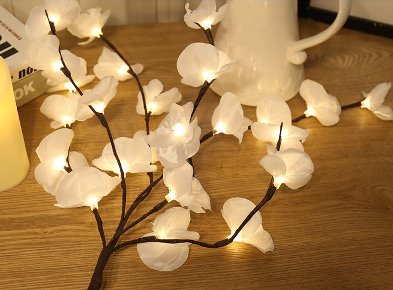 Flowers Branchs Lights-Artificial Phalaenopsis Decorative Lights Flower Shape…