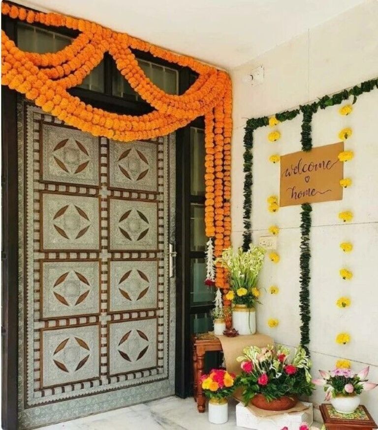 20 PC Lot Artificial Marigold Flower Garlands Diwali Indian Wedding Decoration