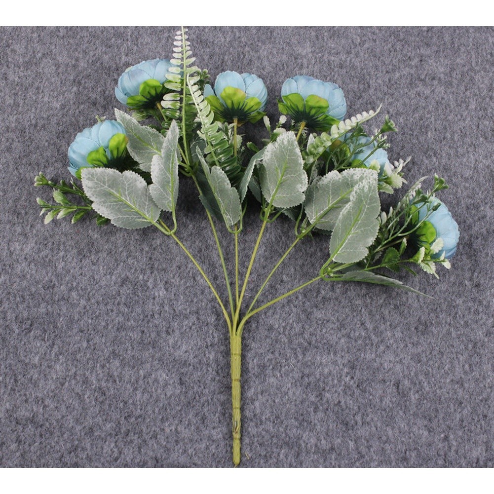 6 Head Silk Peony Bouquet Artificial Flowers for Wedding Home Decor Party