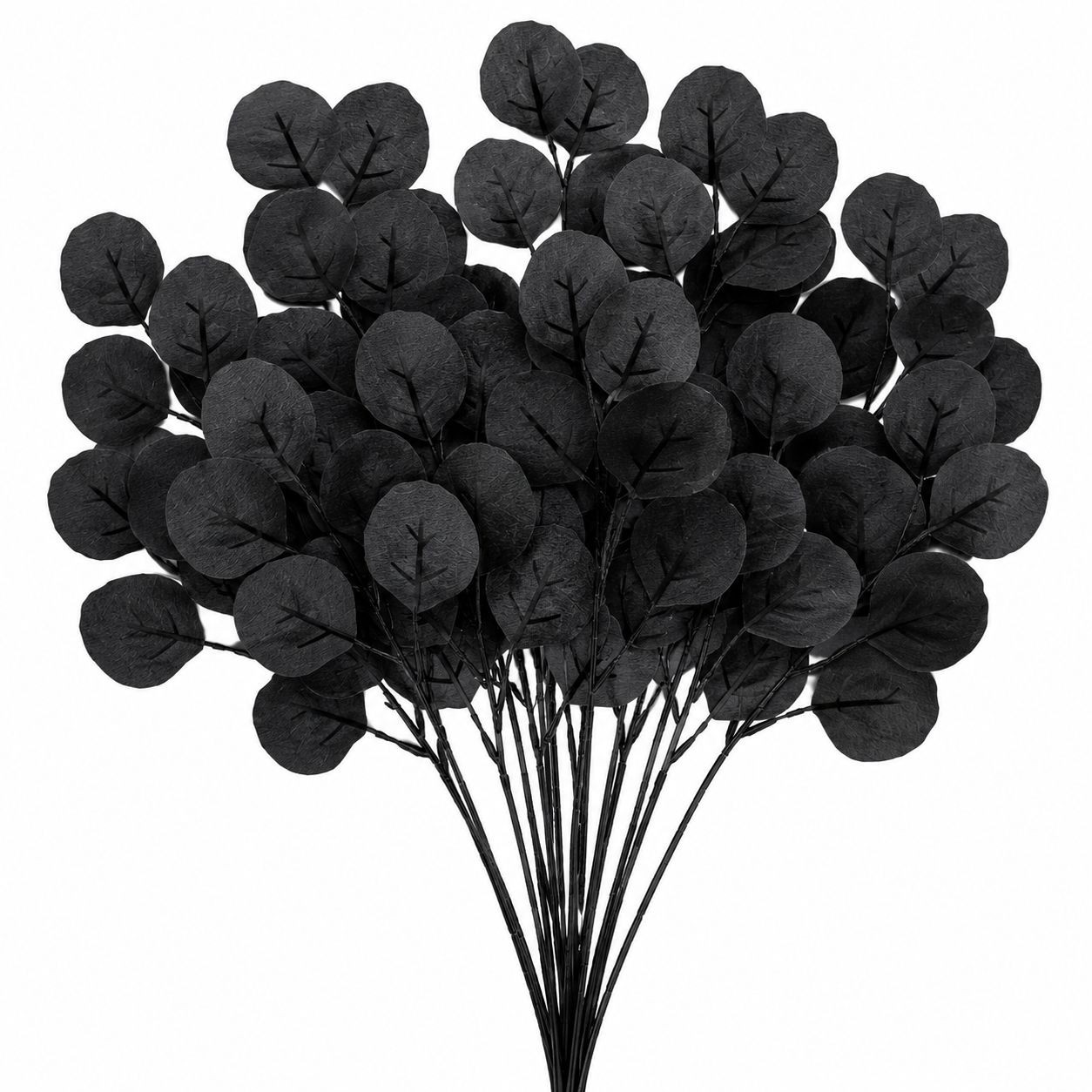 20 Black Dollar Eucalyptus Stems 12 Inch Faux Eucalyptus Picks Gothic Wedding De