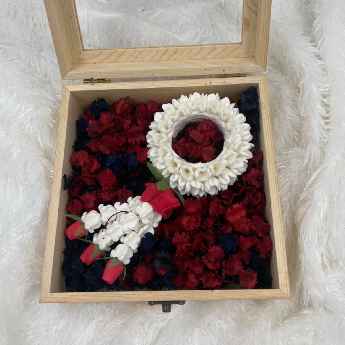 Thai Jasmine Soap Flower Garland 7″ Handmade Scented Lei Gift Decor x 2 pcs.