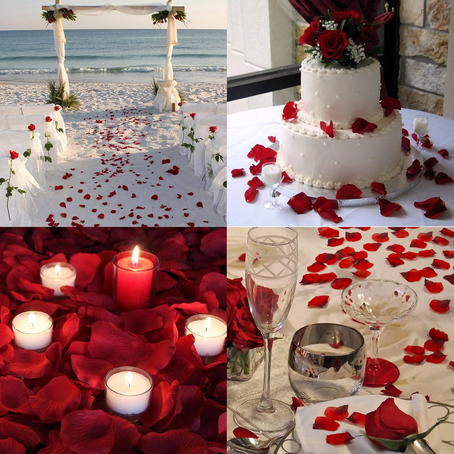 Ouddy Decor 5000 Pcs Rose Petals Artificial Flower for Valentine’S Wedding Decor