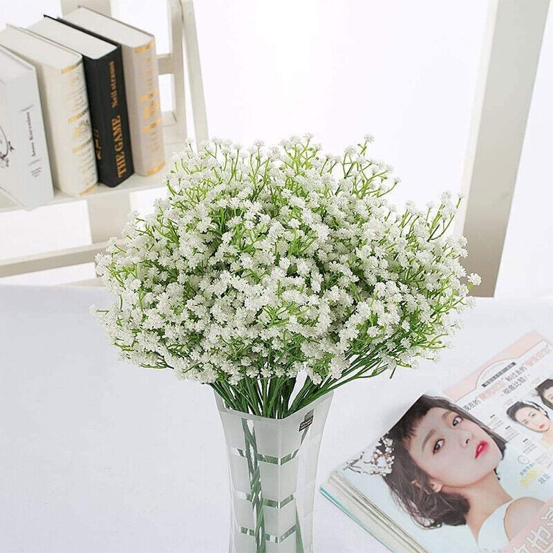 36Pcs Fake Gypsophila Plant Artificial Pink White Baby Breath Flowers Decoration