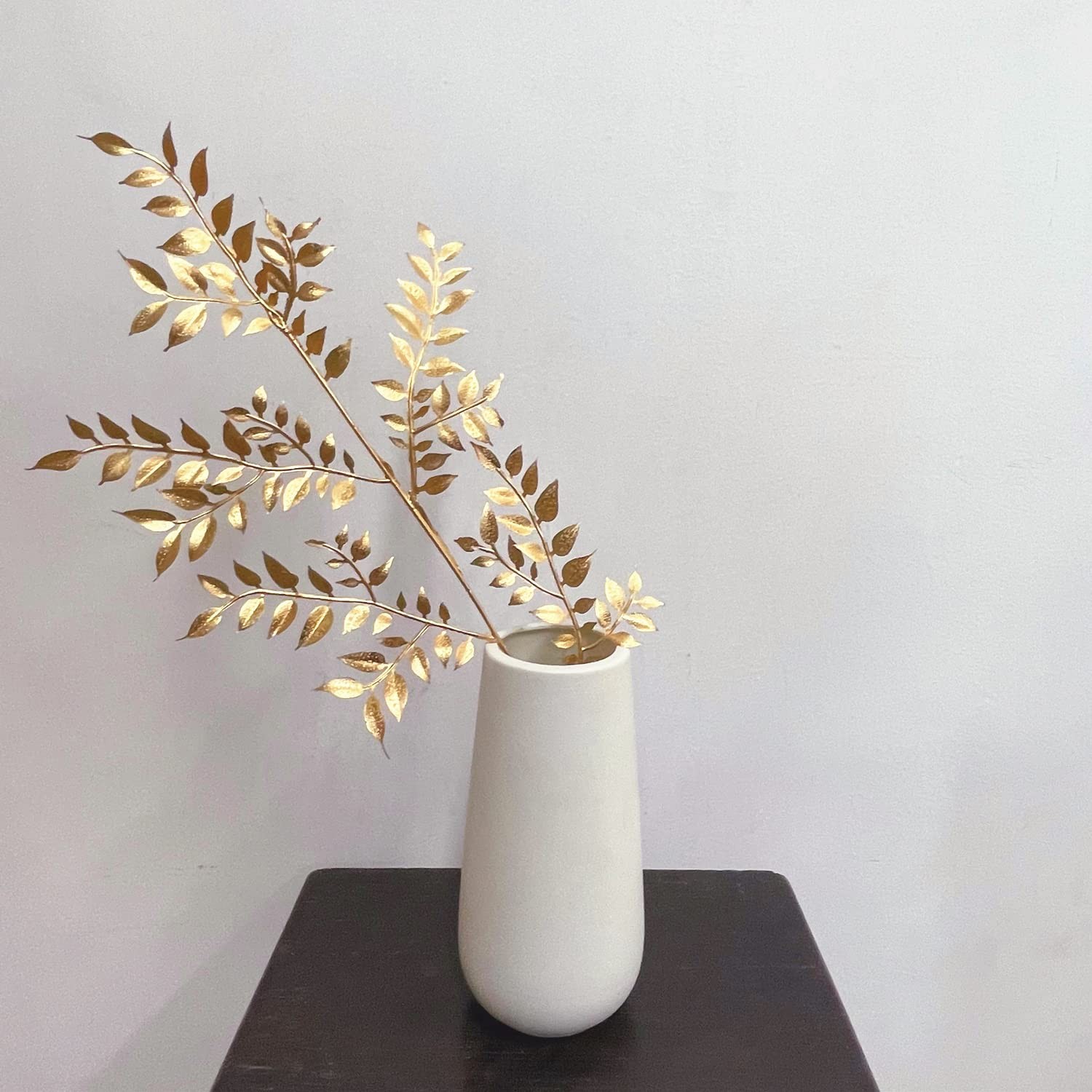 Fake Leaves Plants for Christmas Decor, Gold Artificial Shrubs Grass Foliage …