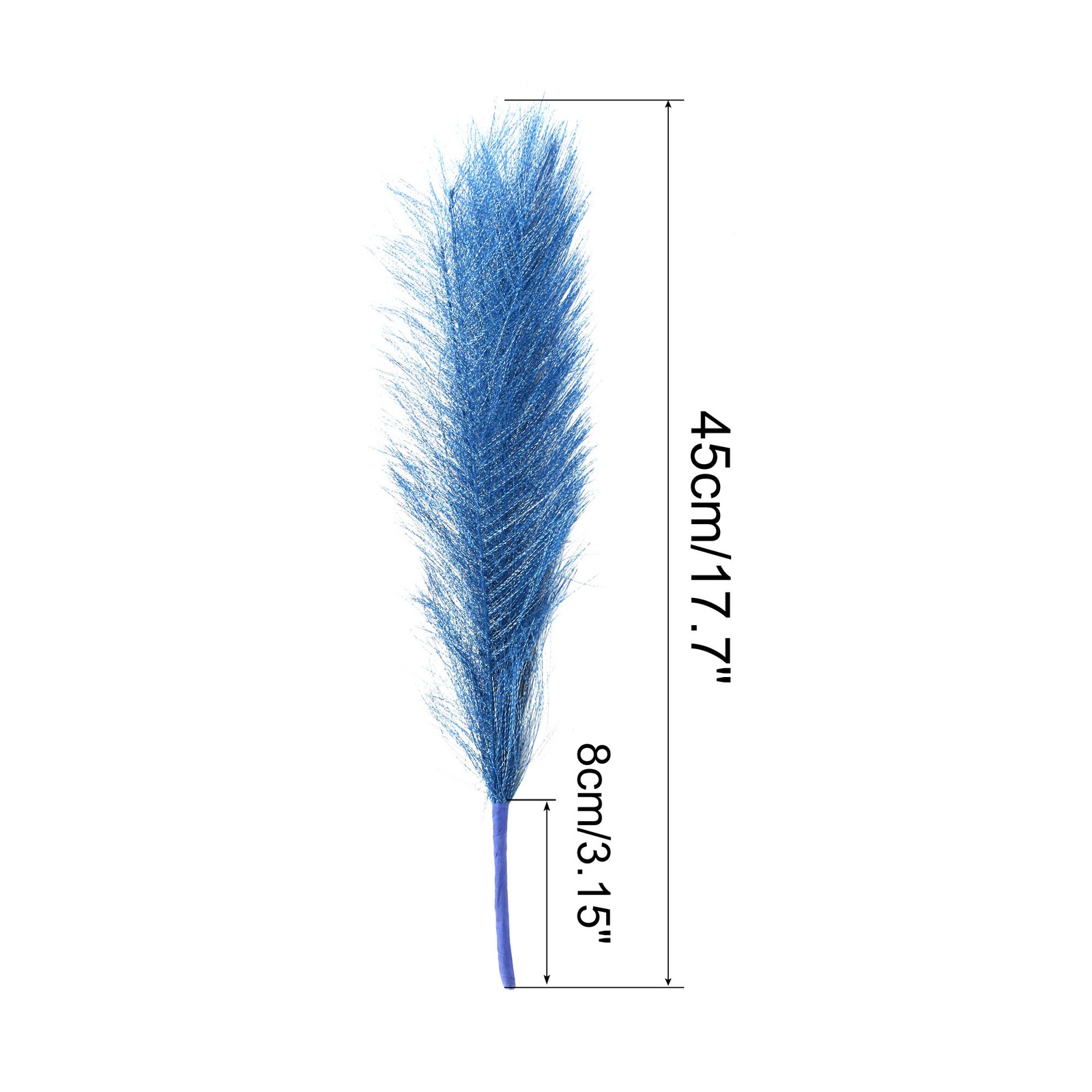 3Pcs Pampas Grass 17.7″ Fake Pampas Grass for Wedding Decoration Dark Blue