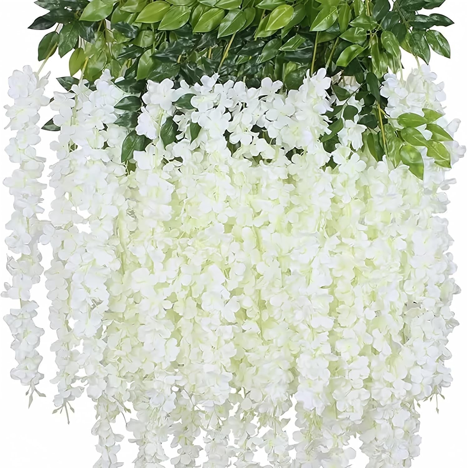 120pcs Artificial Wisteria Vine Garland Fake Flower Plant Garden Wedding Decor