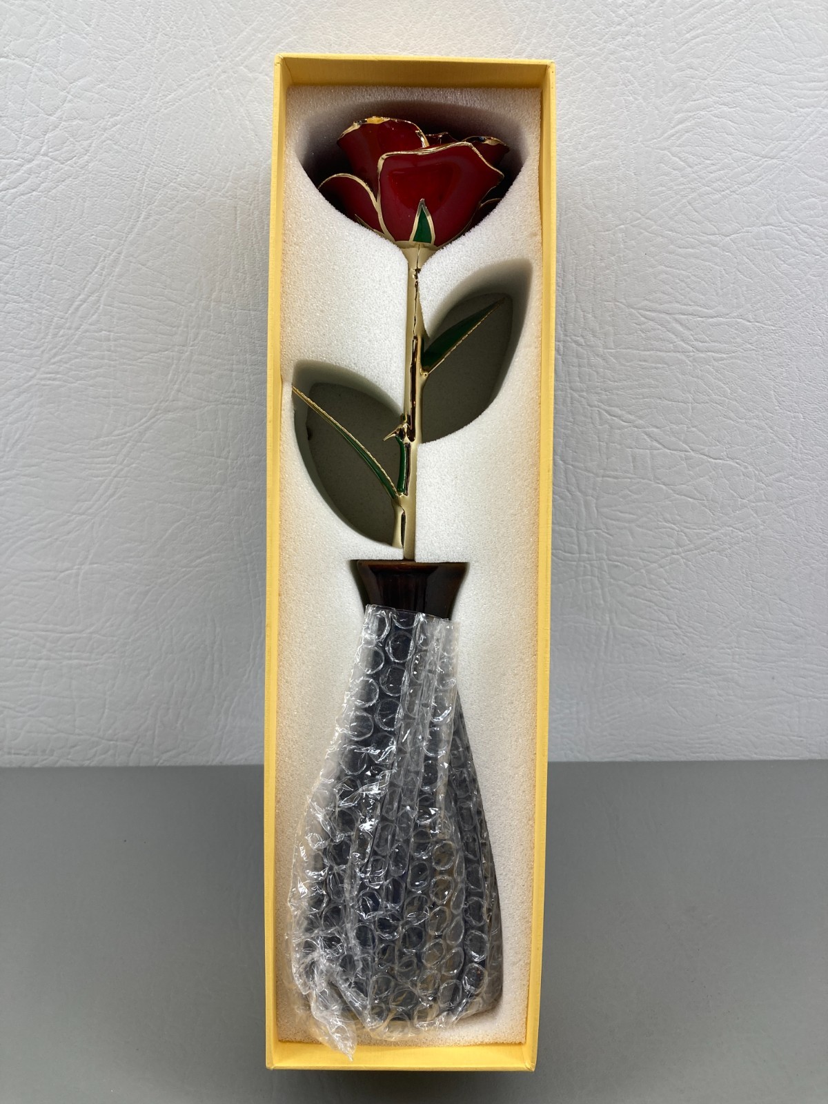 24K Gold Real Rose Dipped in 24K Gold and Lacquer Red Rose Preserved Rose New