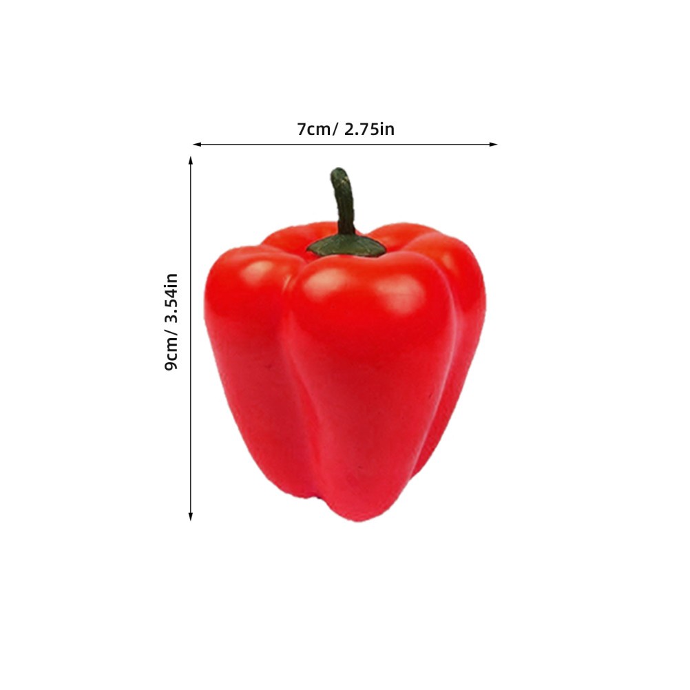 6Pcs Reusable Simulation Foam Chili Pepper Props Assorted Color for Party Decor