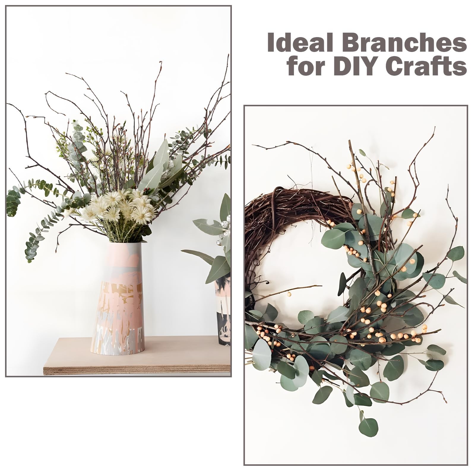200 Pcs Real Dried Birch Branches, 17 Inch Natural Birch Twigs Tall Birch Tre…