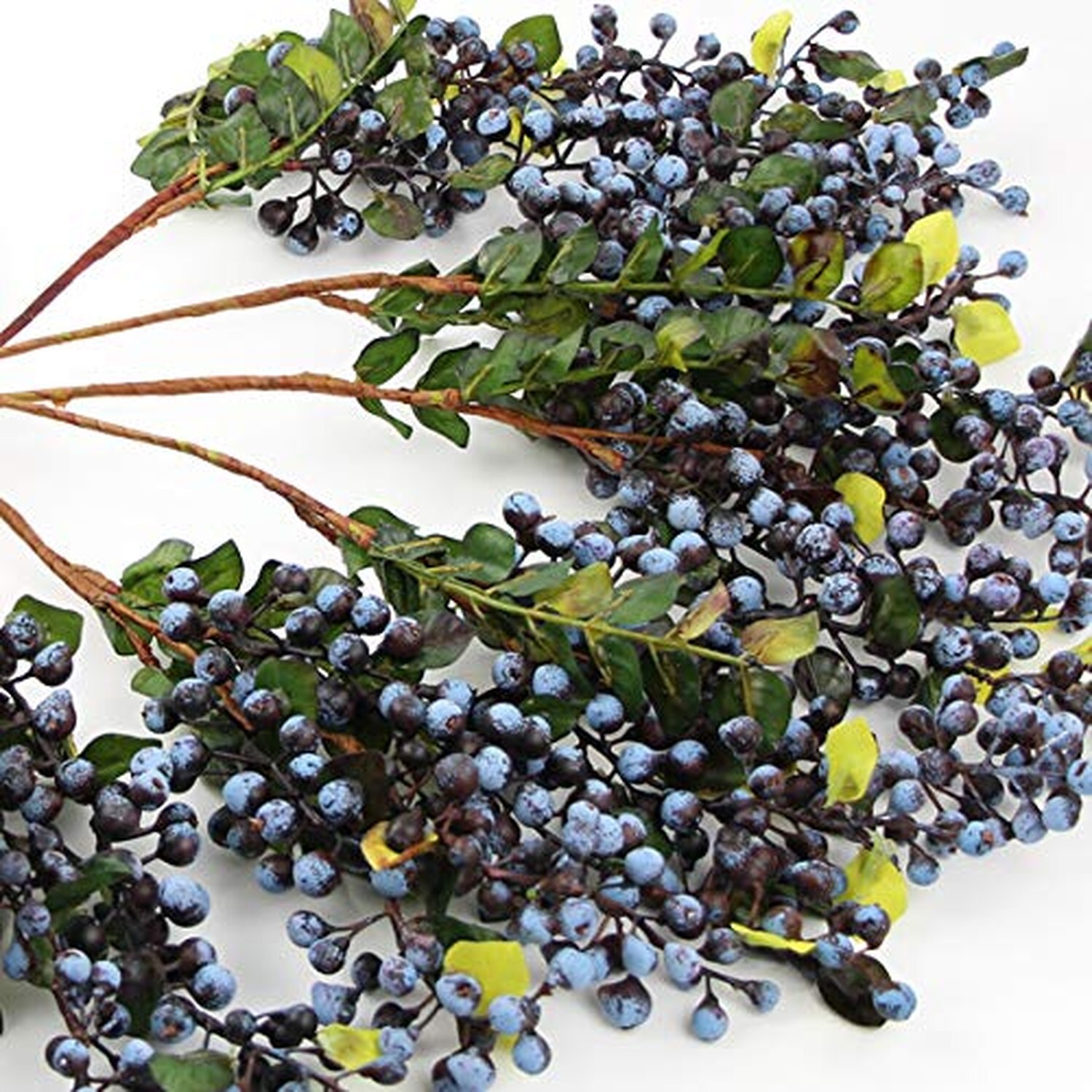 Rinlong 2Pcs Artificial Blueberries Fake Berries Stems Hanging Spray Frosted …