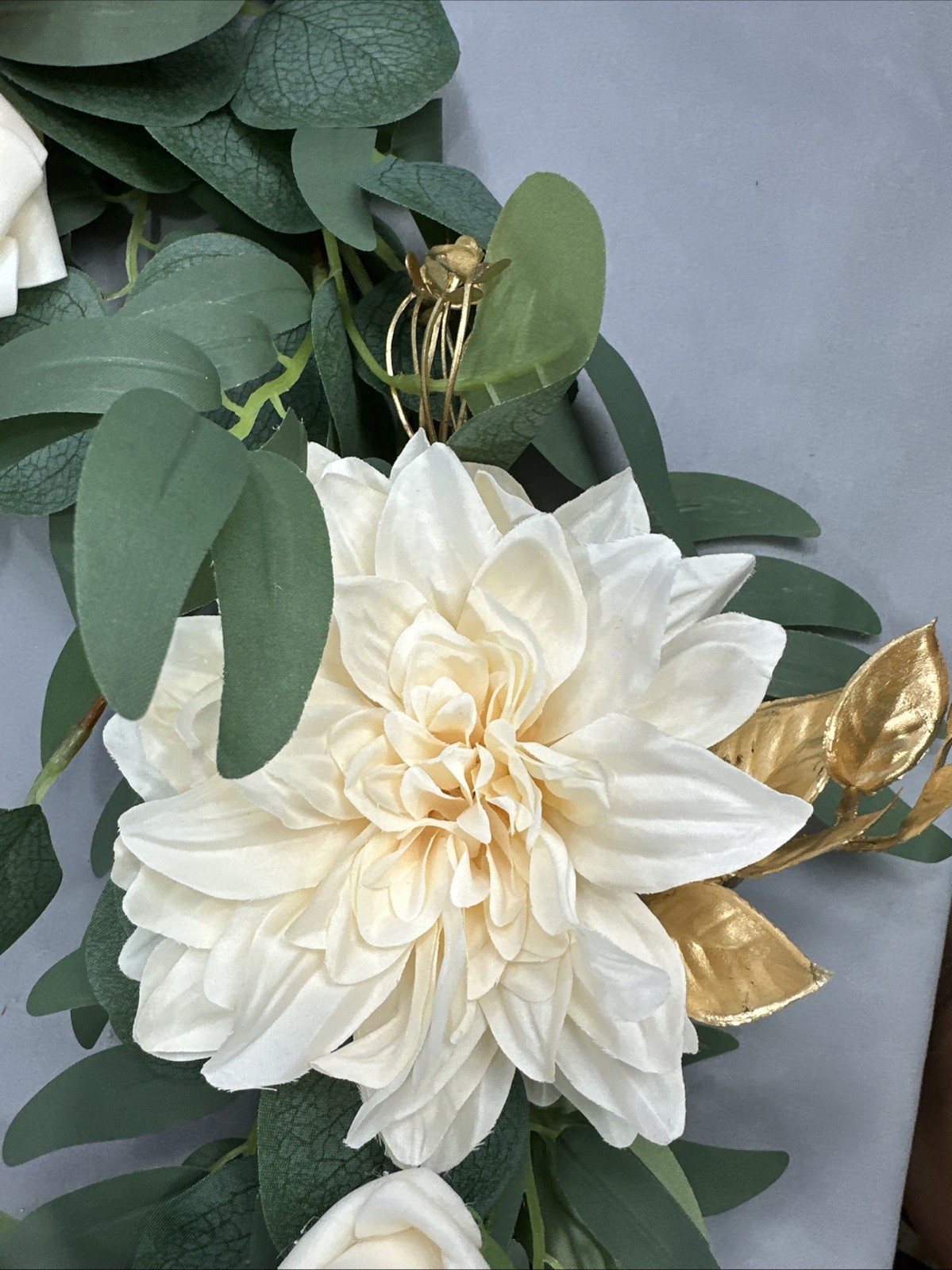 Ling’s Moment Elegant Wedding Eucalyptus Rose Flower Garland All Occasions 6FT