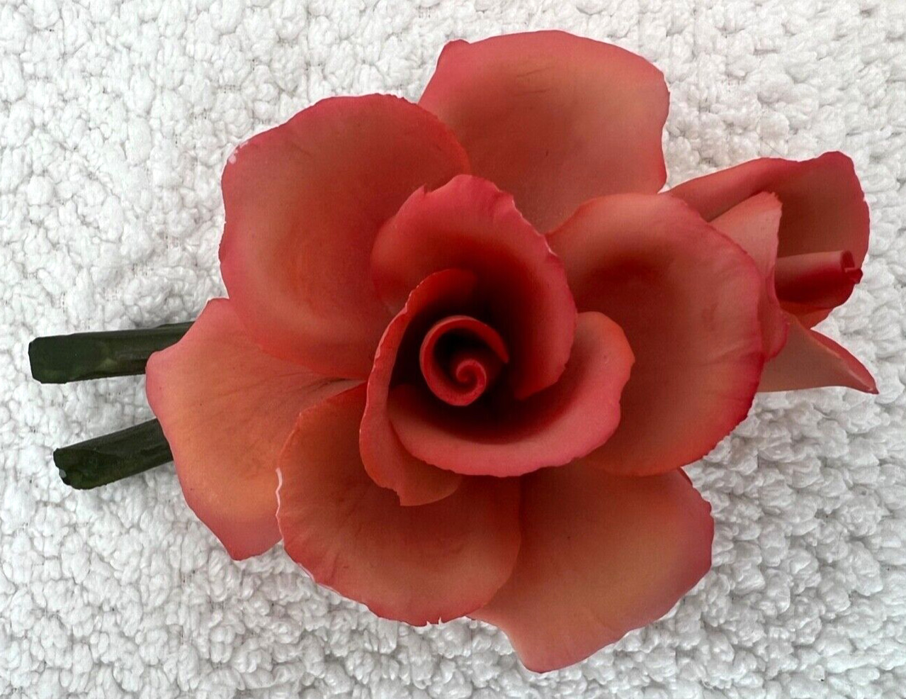 Capodimonte Flower Red – Pink Rose Italy Porcelain Napoleon Sticker