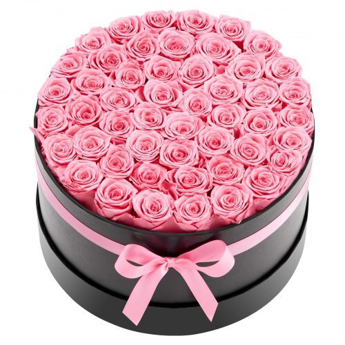 Forever Flowers, 50 Preserved Roses in a Box, Eternal Flowers Immortal Bouquet B