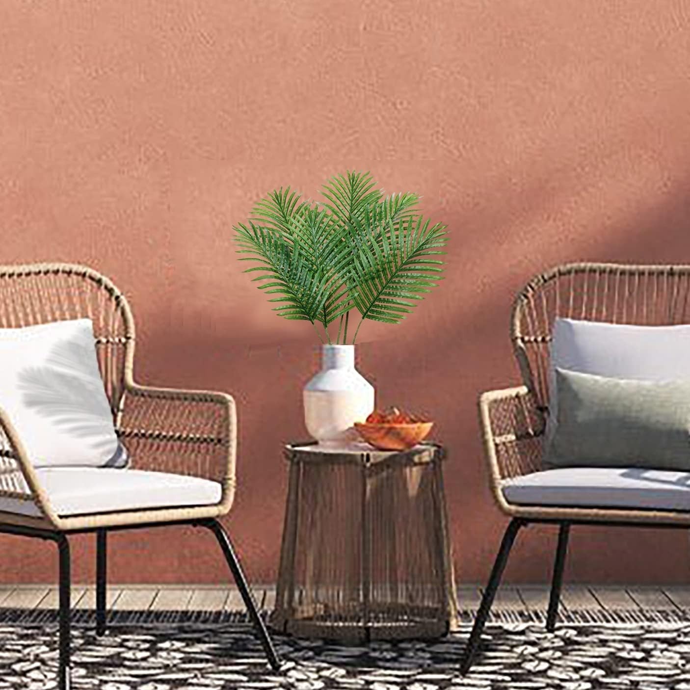 Large Artificial Palm Leaves 6PCS – 30” Faux Fronds for Floral & Event Decor