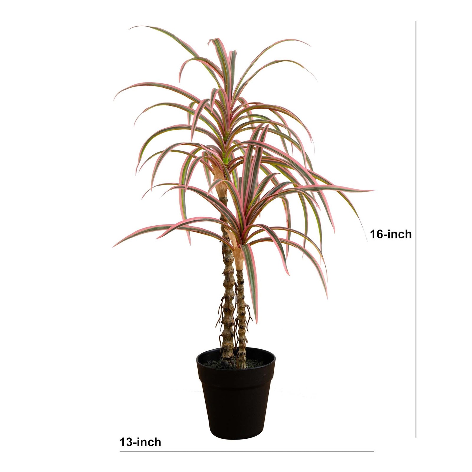 2 Foot Artificial Dracaena Marginata Plant Lifelike Indoor Desktop Decor