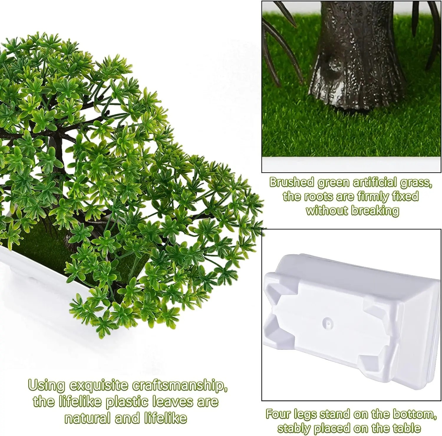 1pc Artificial Bonsai Plant Fake Flower Tree Potted Table Decor – NEW