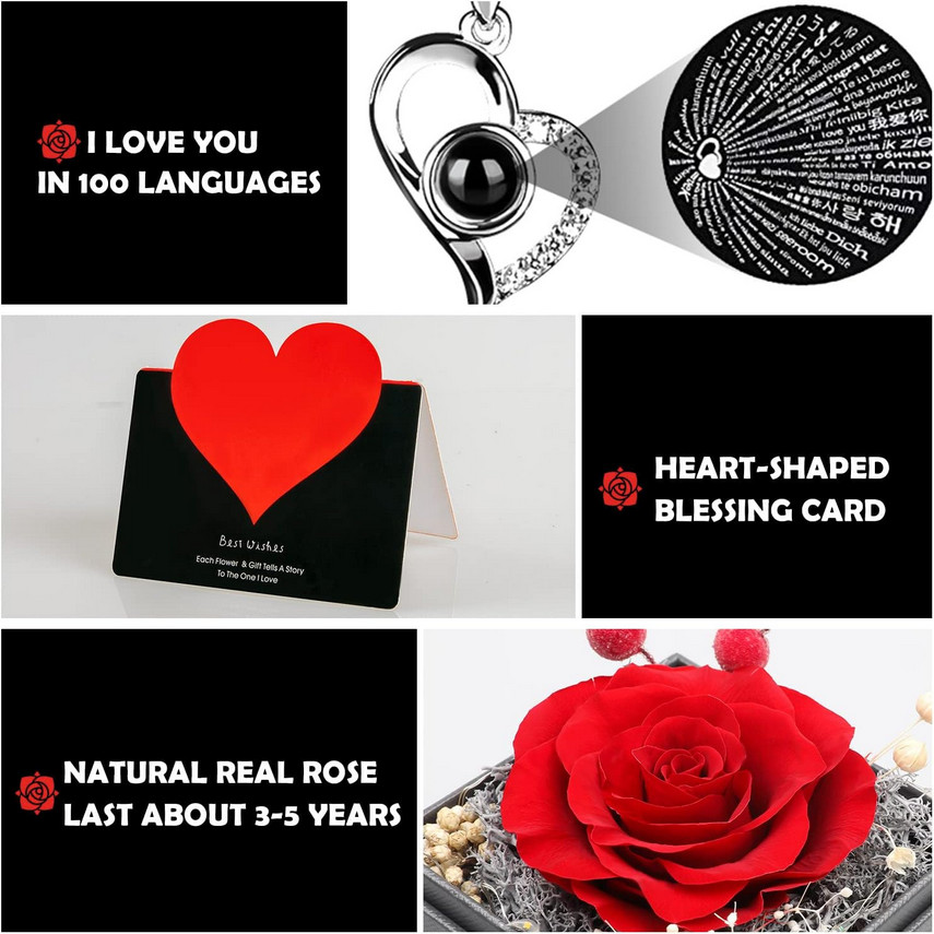 Preserved Real Roses – Anniversary, Mother’s Day, Valentine’s & Birthday Gifts f