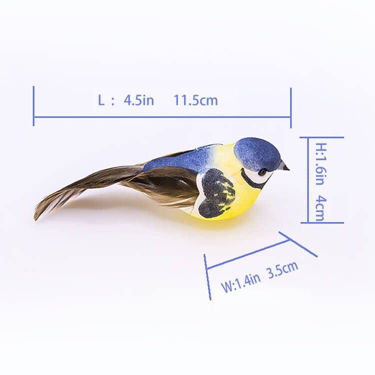 Set of 12 Artificial Bird Spring Ornament Tree Clip Wedding Christmas Decor