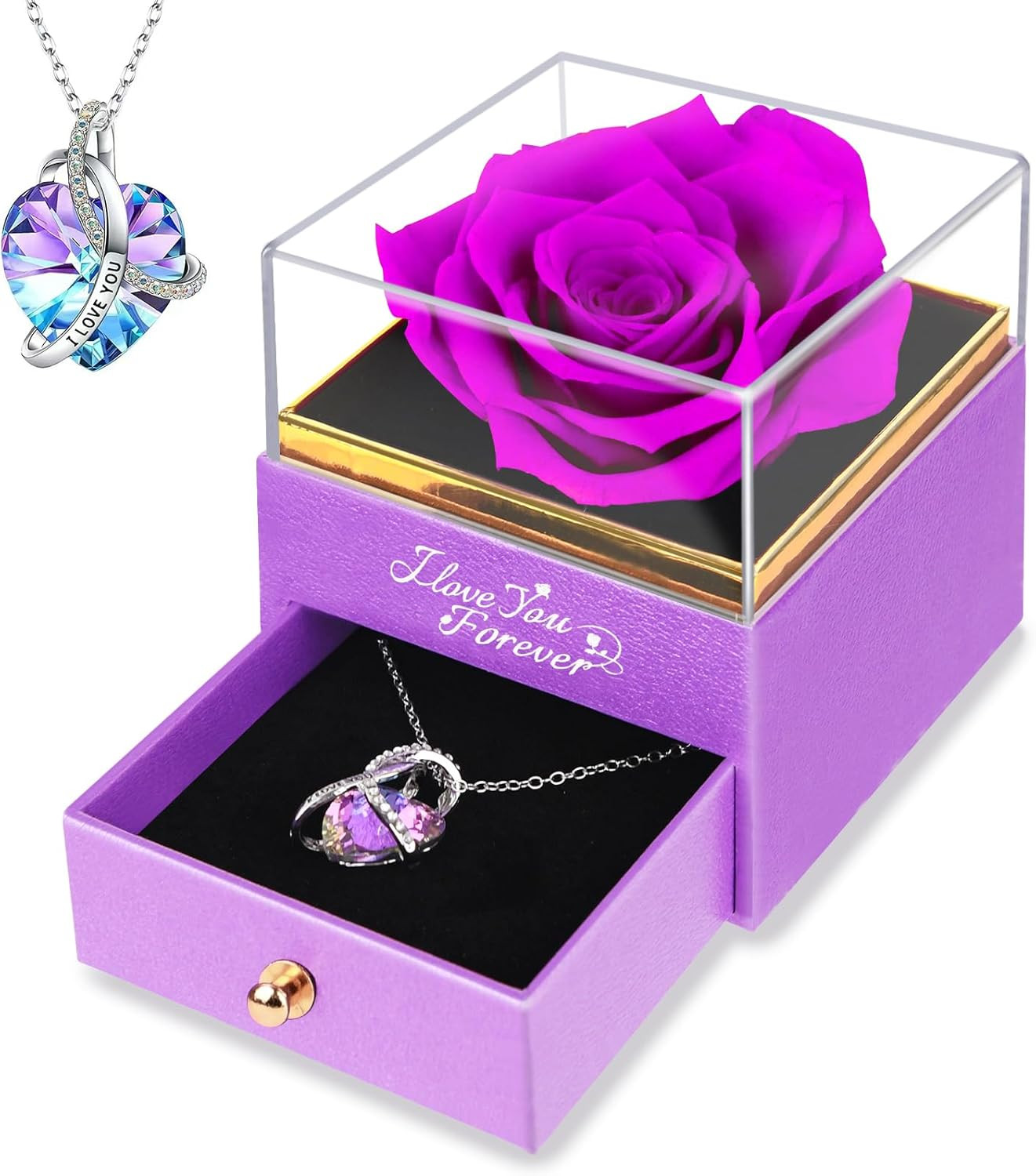 Preserved Rose Gifts for Women, Birthday Gifts for Girlfriend Grandma Mom Wife