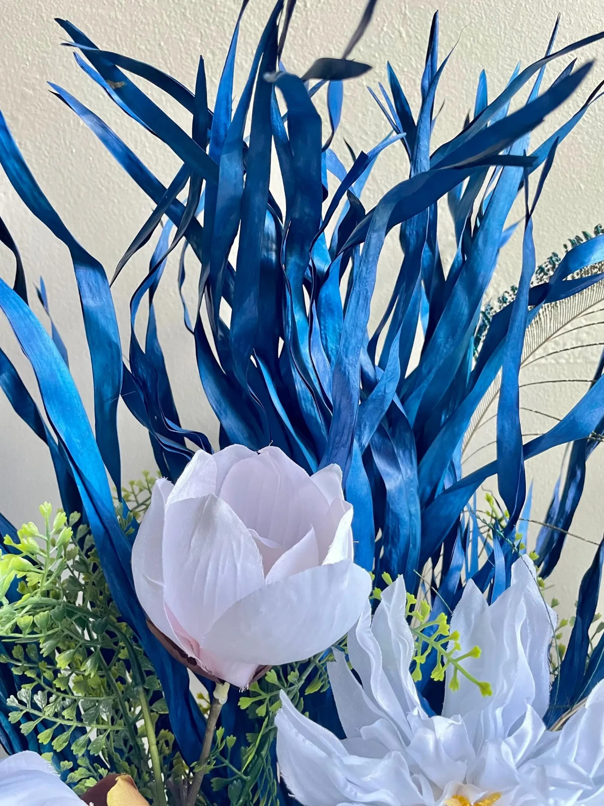 Blue & White Centerpiece Modern Home Decor Living Dining Room Bedroom Accent