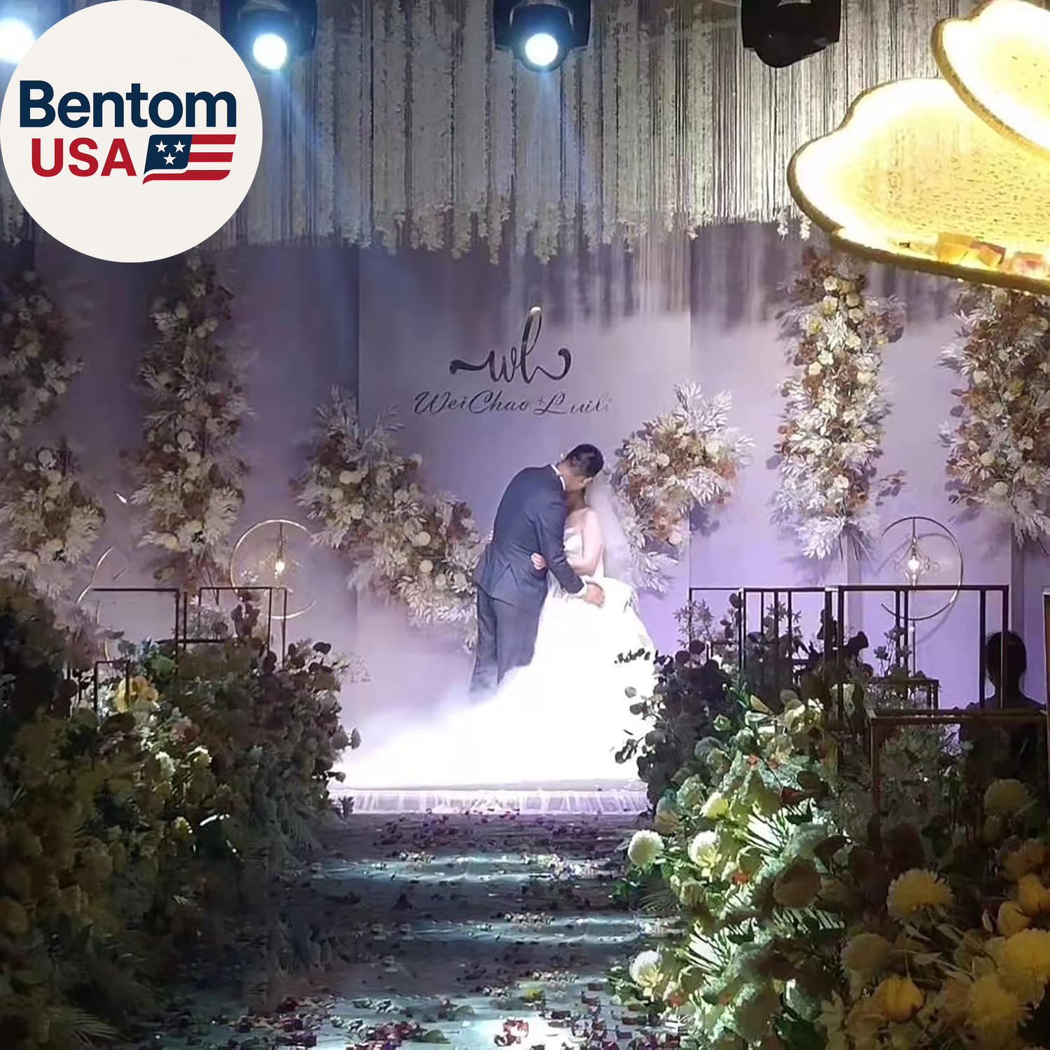 6.5 Feet Wisteria Flower Garlands Faux Vine Flower Backdrop for Wall Arch Garden