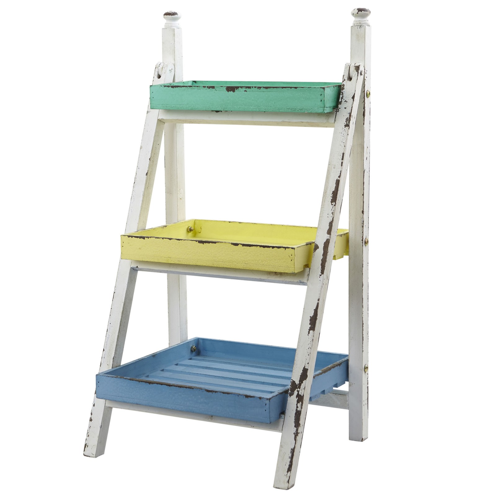 26.5″ Farmhouse Decorative Stand 3 Shelves Storage Display