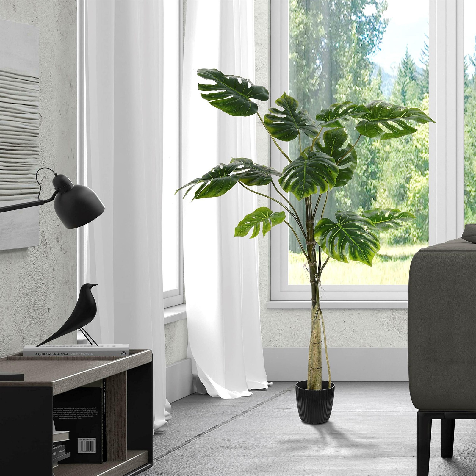 Vickerman 54″ Artificial Potted Grand Split Philodendron Tree